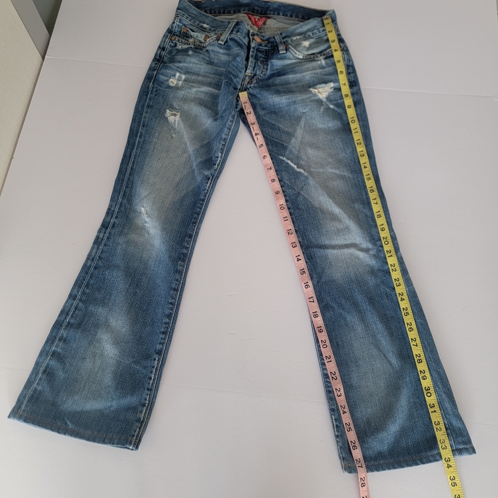 Lucky Brand By Gene Montesano Short Inseam Distressed Jeans Size 0/25 - Picture 15 of 15